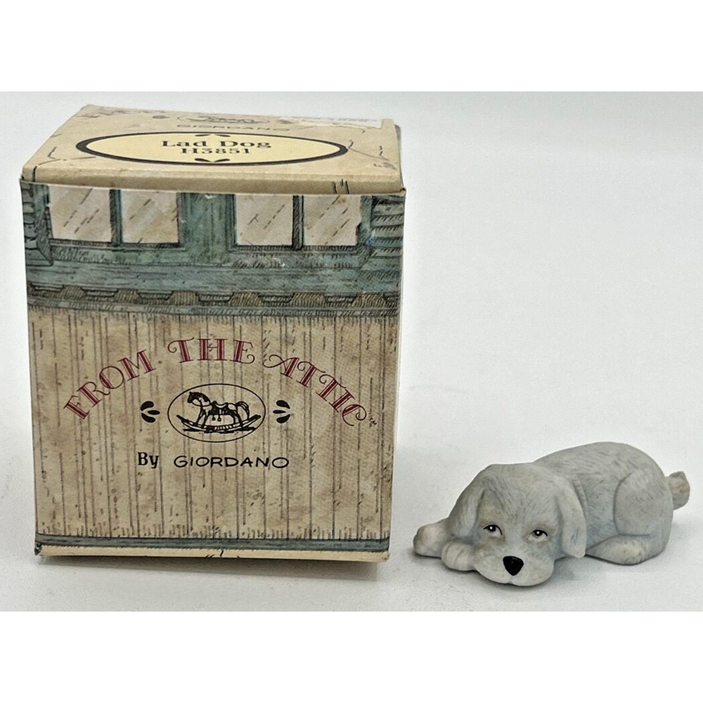 Vintage Giordano From The Attic Lad Dog Figurine w/ Box SKU